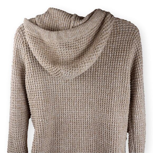 Staccato Beige Hoodie Pullover Button Sweater S - Picture 10 of 11